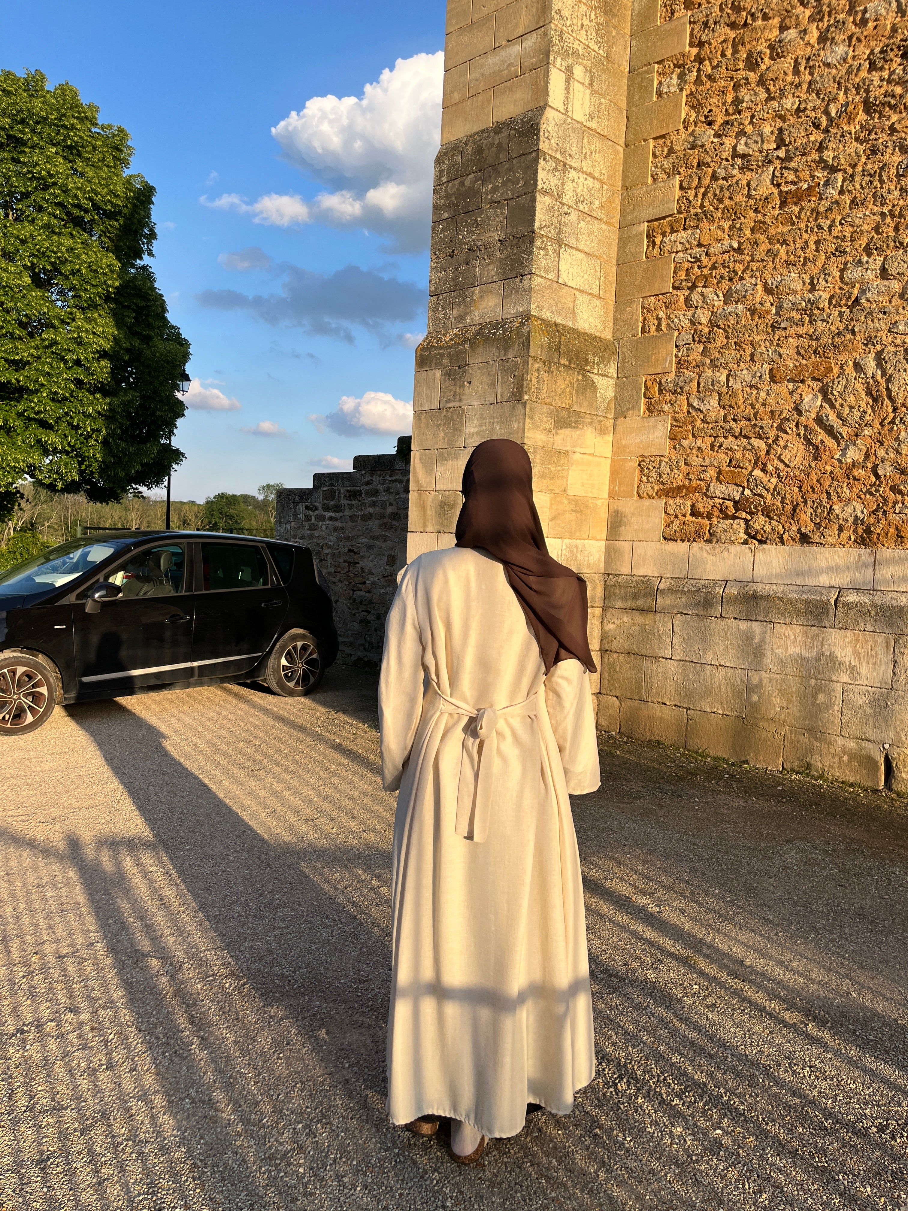 ROBE CHINOISE + SOUS-ROBE EFFET LIN