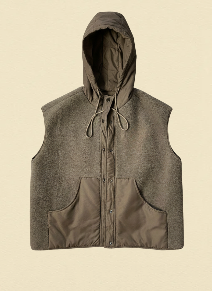 Veste Sans Manches à Capuche