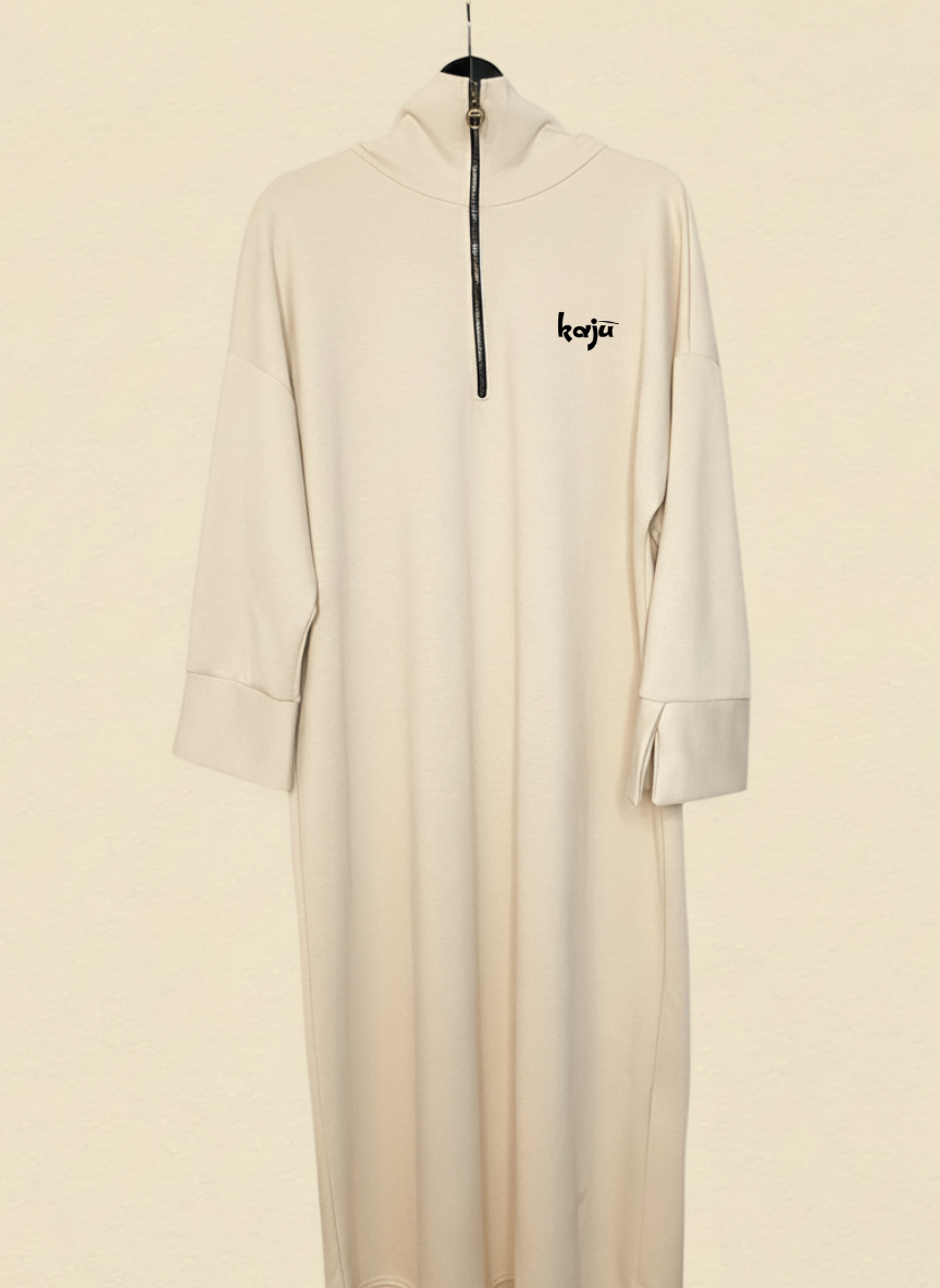 Robe Longue Col Zippé