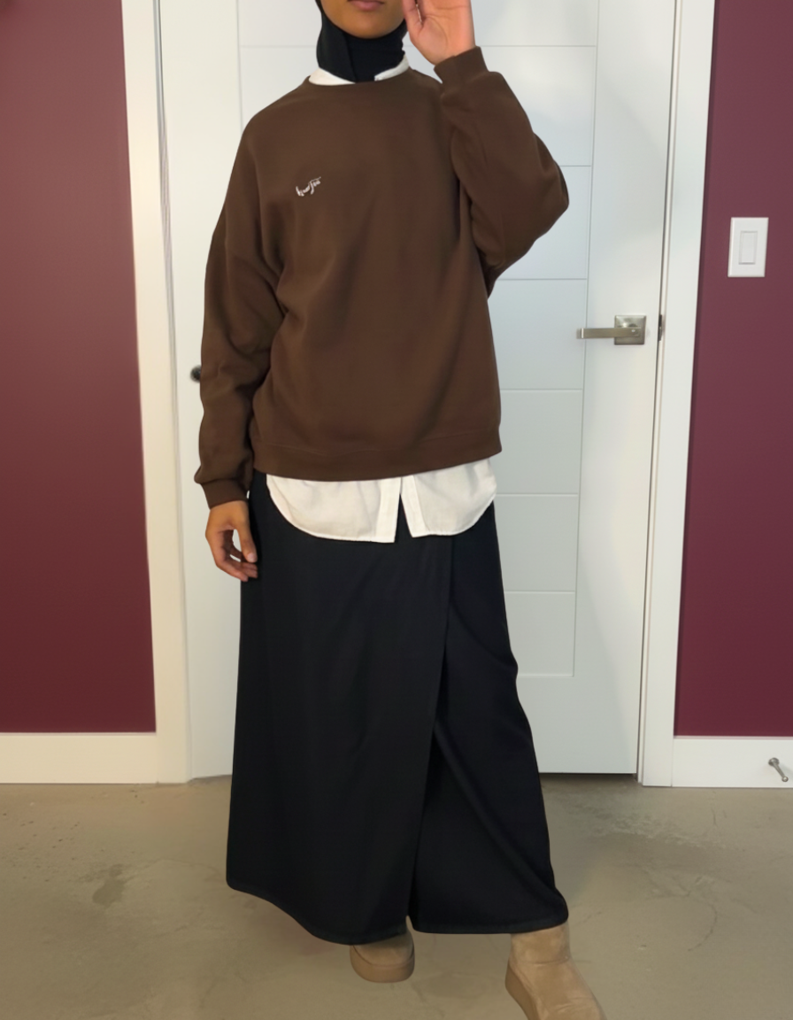 Veste Manches Jean & Sweat & Jupe Portefeuille Jean