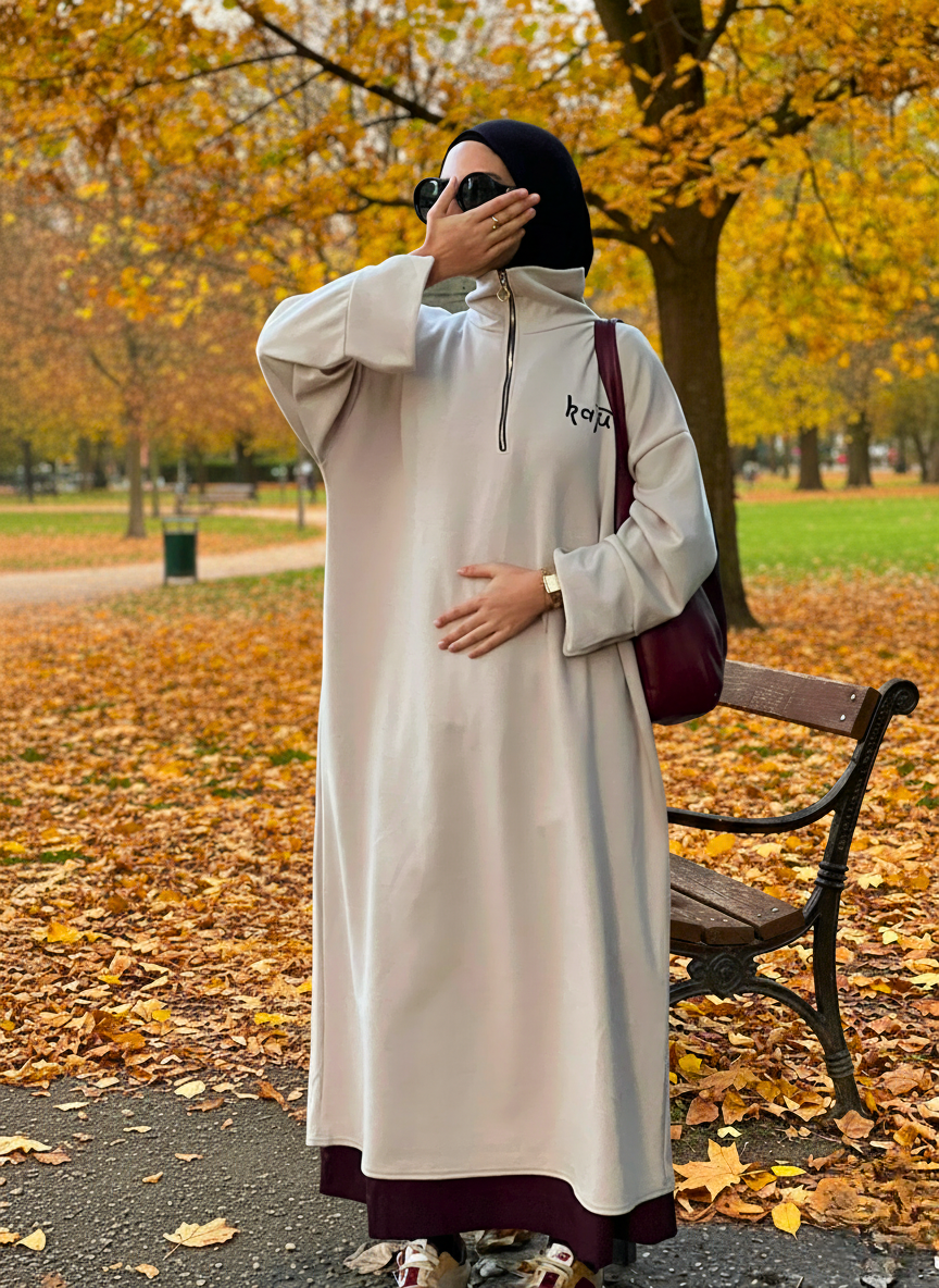 Robe Longue Col Zippé